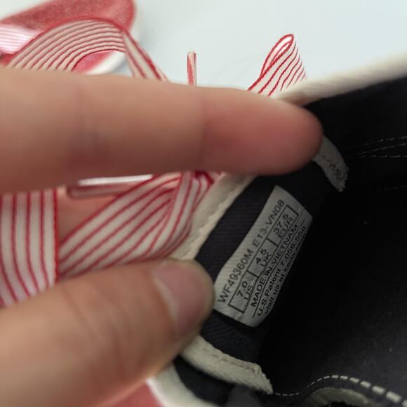 Keds Taylor Swift Shoes Womens Size 7.5 Red Speckle Canvas Ribbon Laces WF48680M - Picture 7 of 10